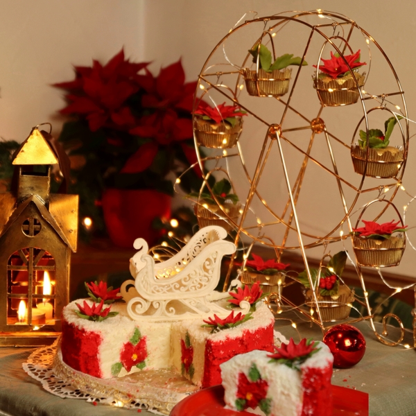 Christmas Gold Cupcake Stand 2