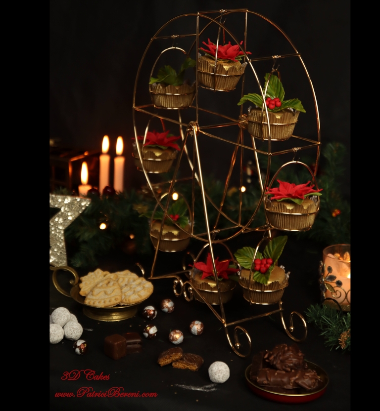 Christmas Gold Cupcake Stand 